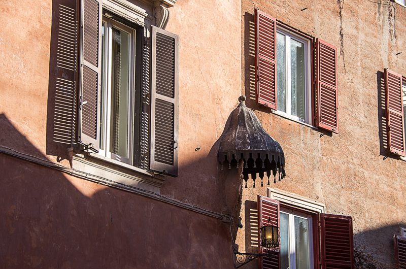 Red Shutters & and a Copper Awning