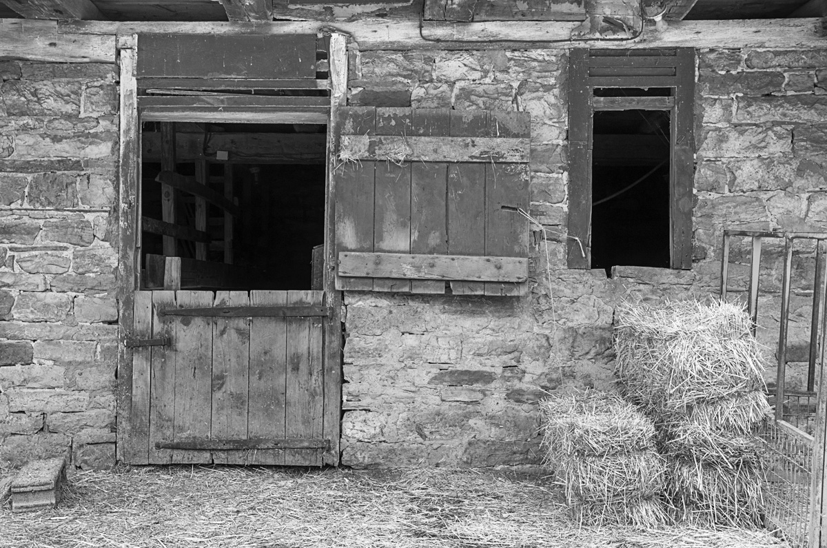 Hay Bales and Dutch Door
