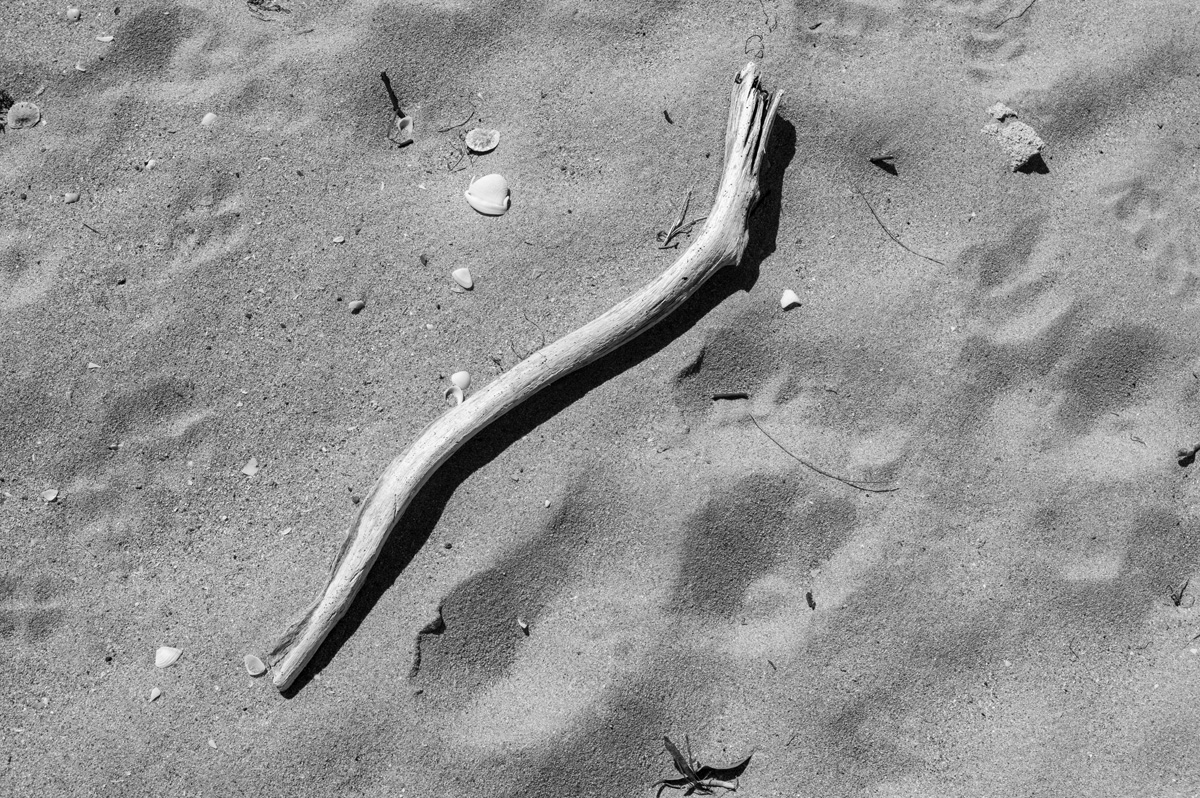 Sun Sand and Shadow Studies 08, Black and white Photo, Luquilo Beach, Puerto Rico