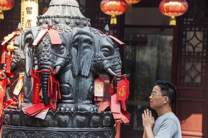 Praying at the Temple