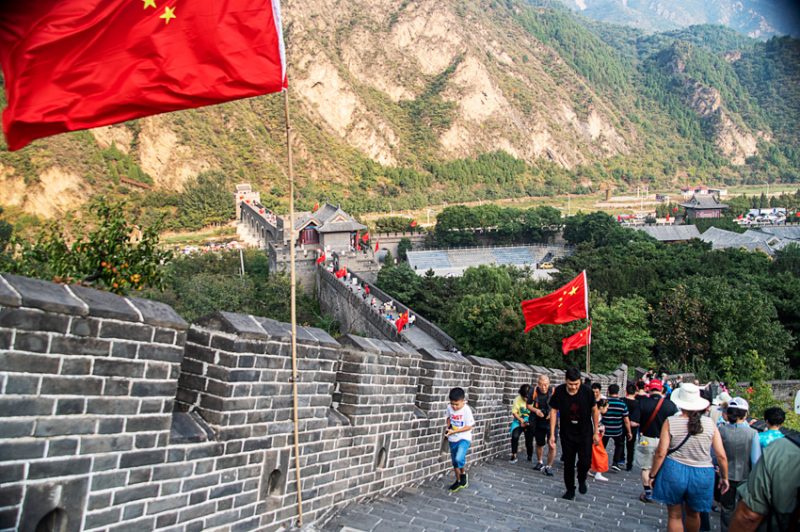 Hiking the Great Wall in China on Holiday