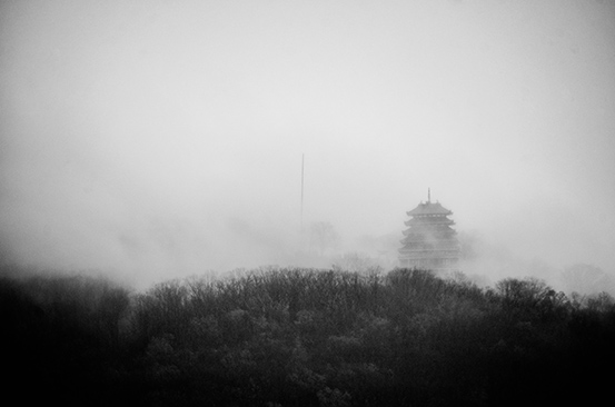 The Pagoda in a Rolling Mist