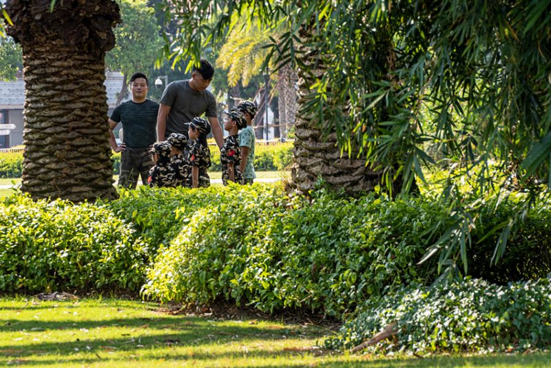 Preparing yoiuingsters for the Peoples Liberation Army, the armed forces of China, Bailuzhou Park, Xiamen, China