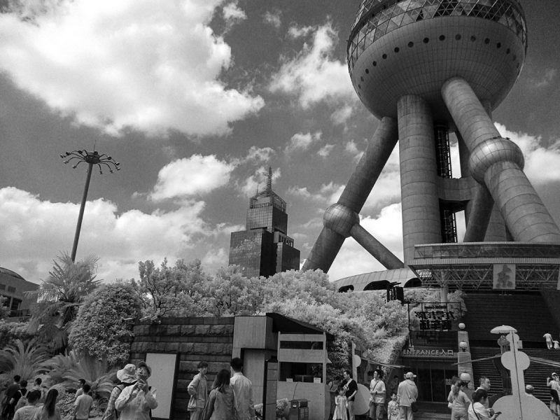 Radio Tower Base, Infrared Photograph, Shanghai