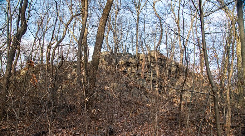 Formation of ancient igneous rocks in French Creek State Park