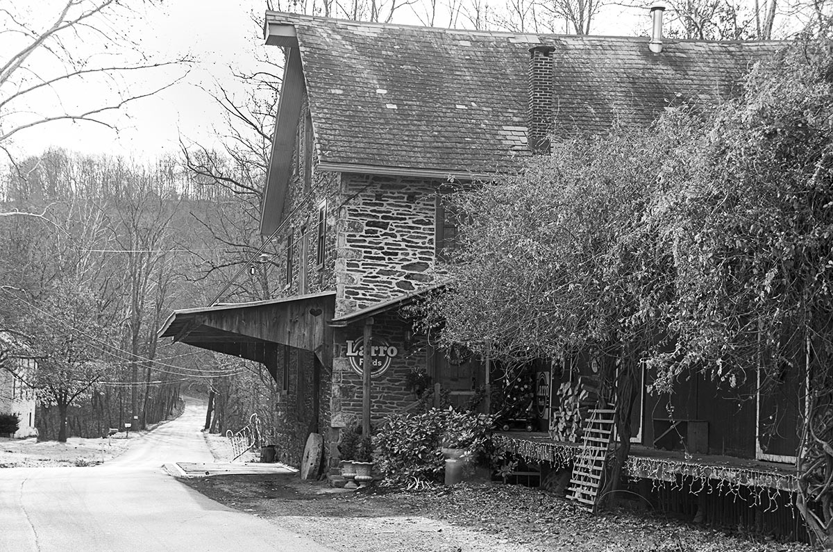 A Mile or so up the road from this mill is the Dreibelbis covered bridge, which was constructed to link the road on the other side of iden Creek with the Mill.