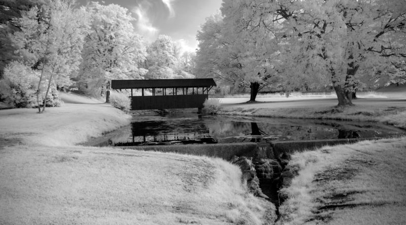 Black & White Infrared • A calm and picturesque scene near Kempton, PA • Black and White 720nm Infrared Photograph