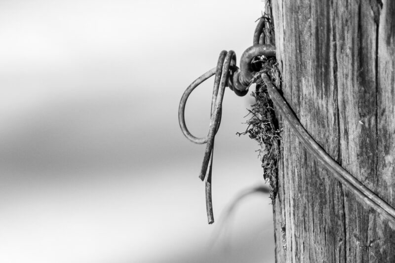Wire Knot on Fence Post