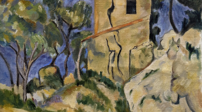 The Cracked House (After Paul Cezanne), Oil on Canvas, 16 x 20