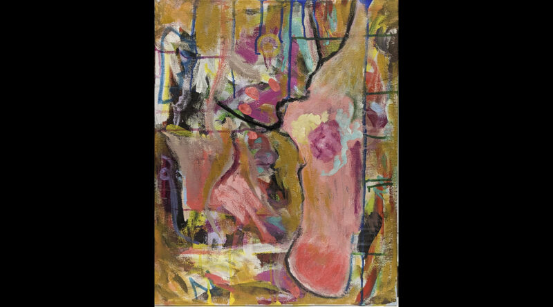 No. 15 Honey and Cherry Wine • Acrylic Abstract on Canvas, 16 x 20