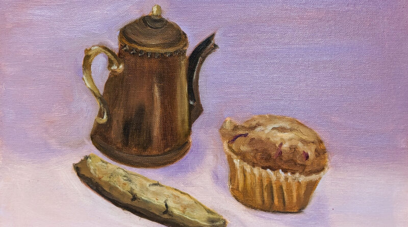No. 21 Snack Time at Yocum Institute • Work in prograss, Oil on Panel 10 x 8