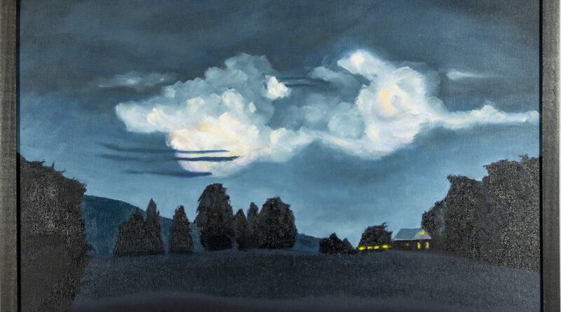 Country Cottage at Twilight, Oil on Canvas, 24 x 18