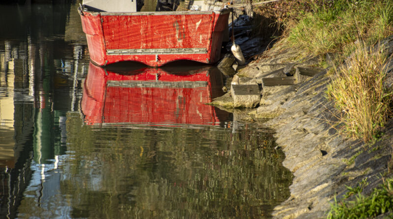 Red row boat