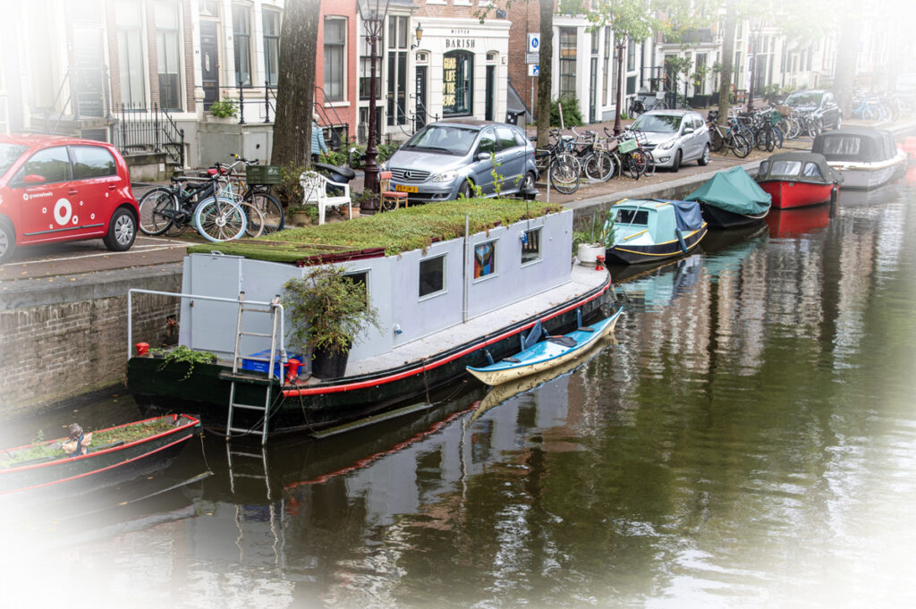 Green Roofed Houseboat