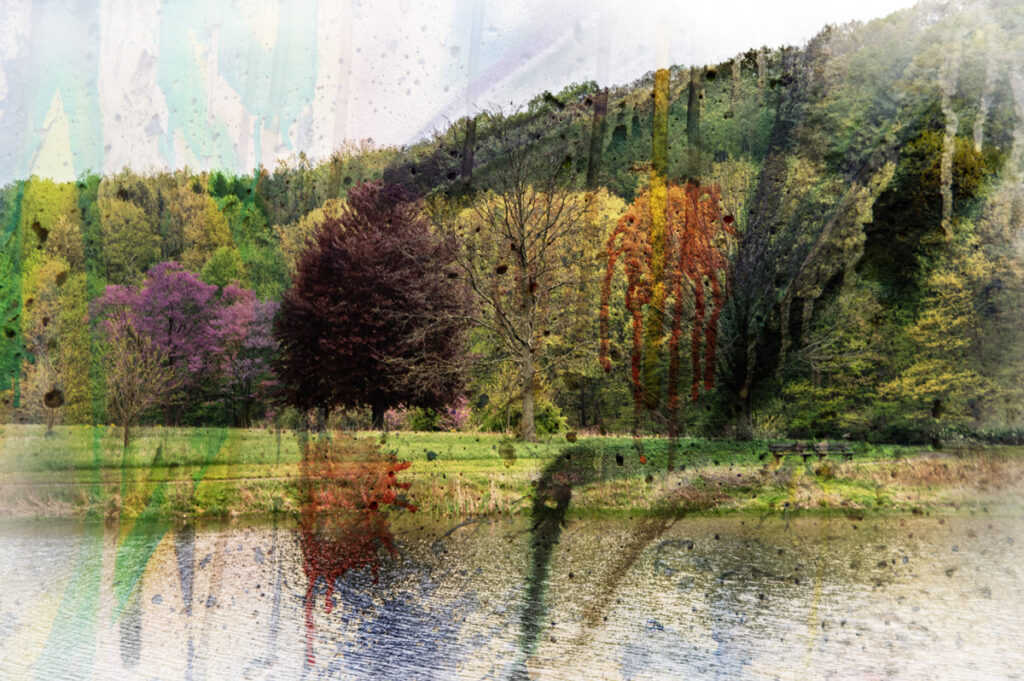 04 Splashes of Spring Color • Kaerscher Creek Lake • Layered Composite Photograph