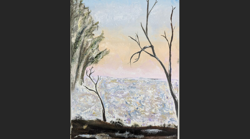 20 Trees on the Hill at Daybreak • Oil on Panel 8 x 12