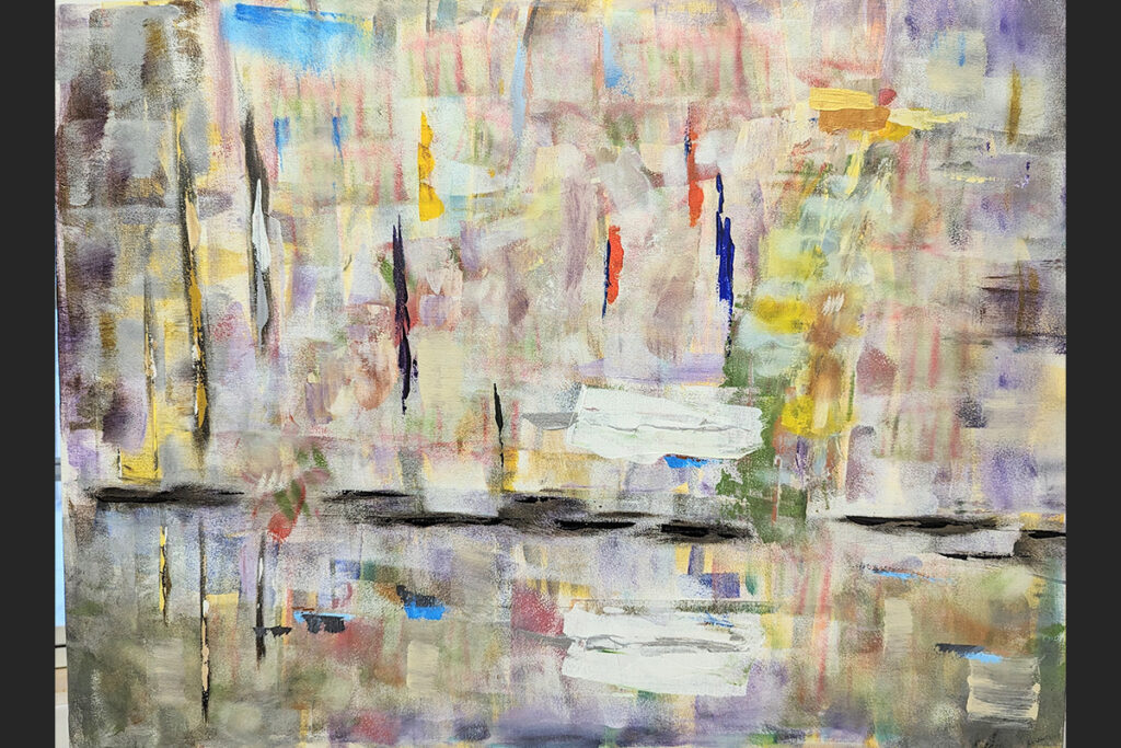 23 Maiden Creek Reflections • Acrylic Abstract • 24 x 18